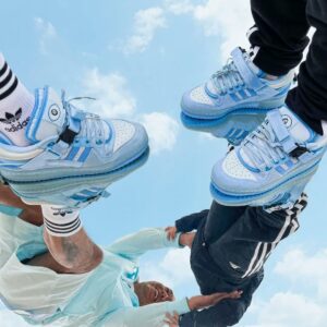 bad bunny x adidas forum buckle low blue tint